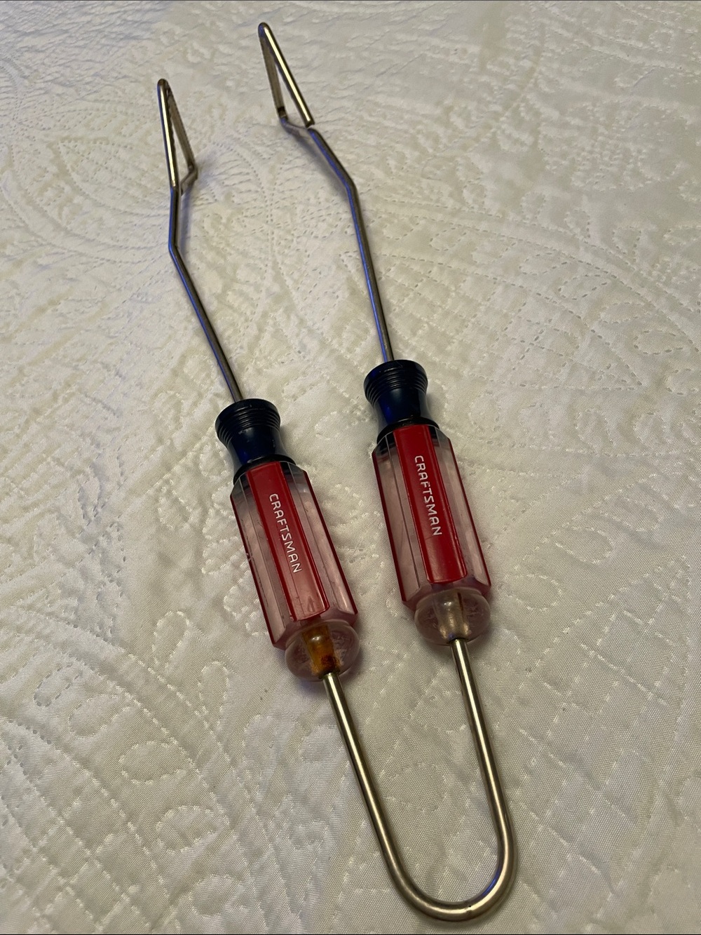 Rare Vintage CRAFTSMAN Brand BBQ Grilling Tongs Tool iconic Screwdriver Handles